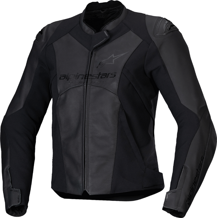 Stella Faster V3 Leather Jacket - Black/Black - Us 8 / Eu 44 3113625-1100-44