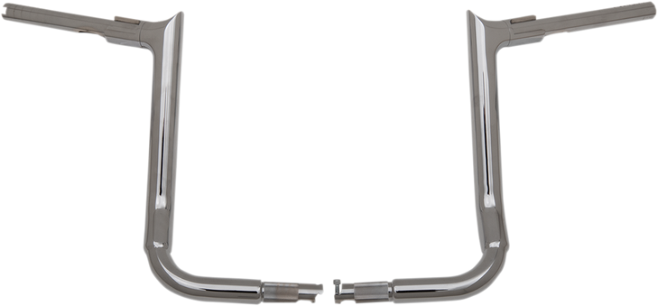 Fat Baggers Inc. 1-1/2" Ez Install Pointed Top Handlebar - 14" - Chrome 805014