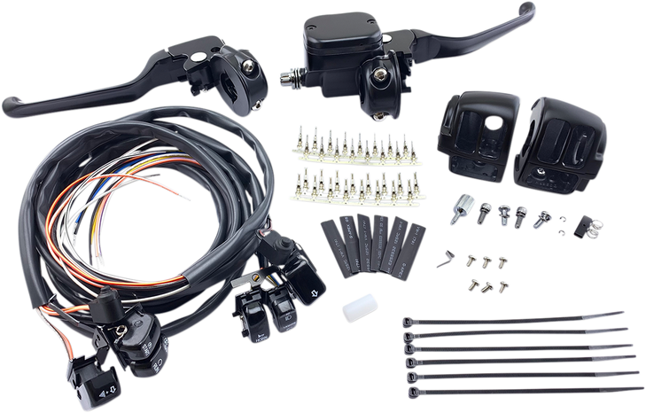 Drag Specialties Handlebar Controls - 9/16" Master Cylinder - '96 - '11 - Black
