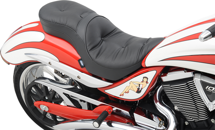 Drag Specialties Low Profile Seat - Driver'S Backrest - Pillow - Jackpot