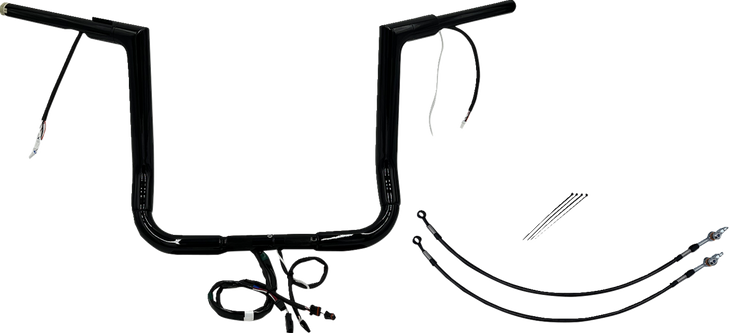 Fat Baggers Inc. Handlebar Kit - Flat Top - 14" - Black 602214-B