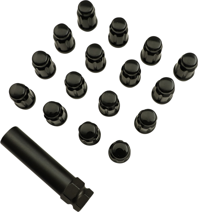 Moose Utility Lug Nut - Splined - 12 Mm X 1.50 - Black - 16 Pack Spmo3807Bl4