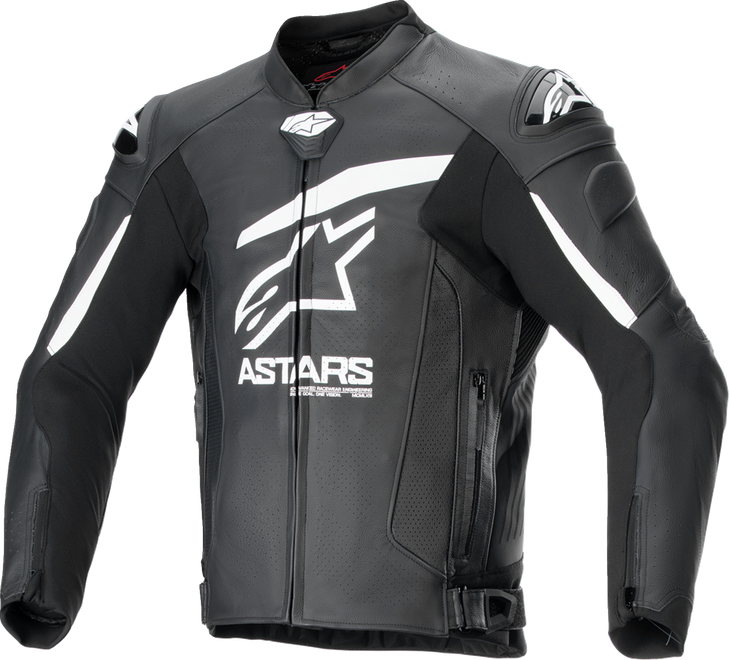 Gp Plus R V4 Airflow Leather Jacket - Black/White - Us 46 / Eu 56 3100624-12-56