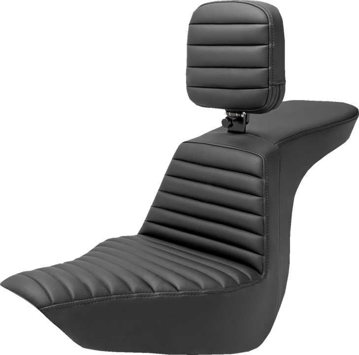 Saddlemen Tour Step-Up Seat - Rider Backrest - Tuck-N-Roll - Flsb/Fxlr '18-'23 818-29-191Br