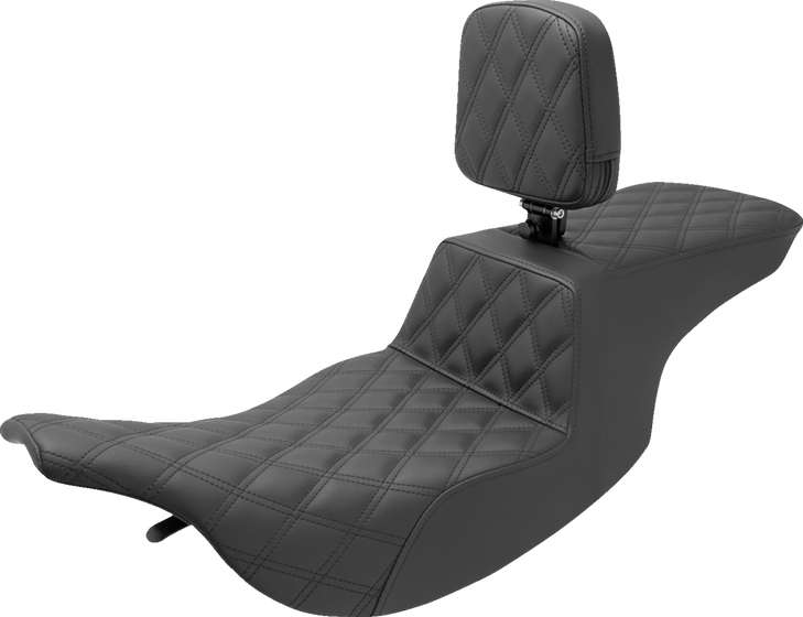 Saddlemen Tour Step-Up Seat - Rider Backrest - Full Lattice Stitch - Fl '97-'07 897-07-195Br