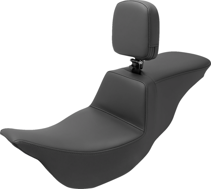 Saddlemen Tour Step-Up Seat - Rider Backrest - Plain - Fl '08-'23 808-07B-194Br