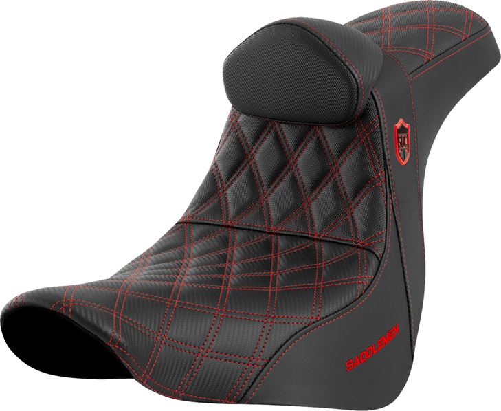 Pro Series Sdc Performance Seat - With Backrest - Red Stitch - Fl/Fx '18-'23 Sc81829Redrt