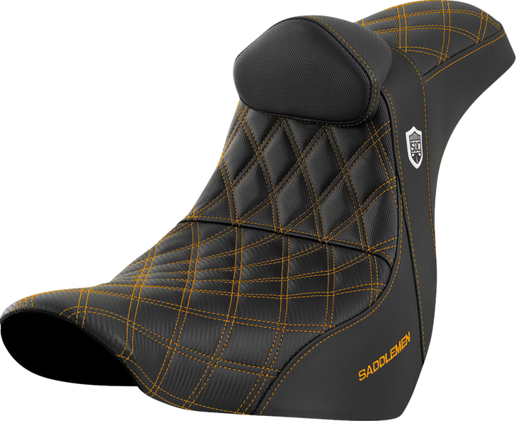 Pro Series Sdc Performance Seat - With Backrest - Gold Stitch - Fl/Fx '18-'23 Sc81829Golrt