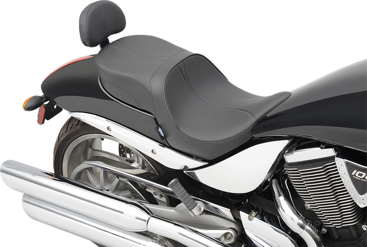 Drag Specialties Low-Profile Touring Seat - Black - Passenger Backrest - Victory Hammer '05-'17