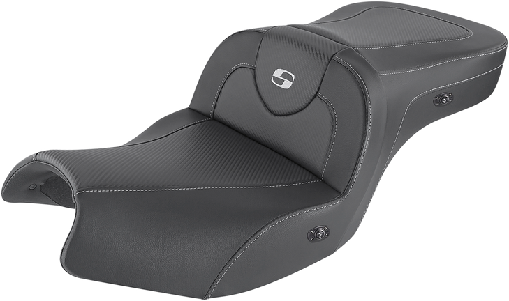 Saddlemen Heated Roadsofa Seat - Carbon Fiber - Without Backrest - Black - Indian I20-06-185Hct