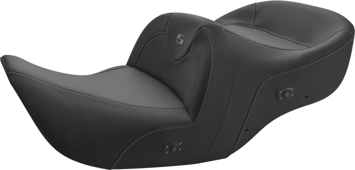 Saddlemen Heated Roadsofa Seat - Carbon Fiber - Without Backrest - Black - Gl H01-07-185Hct