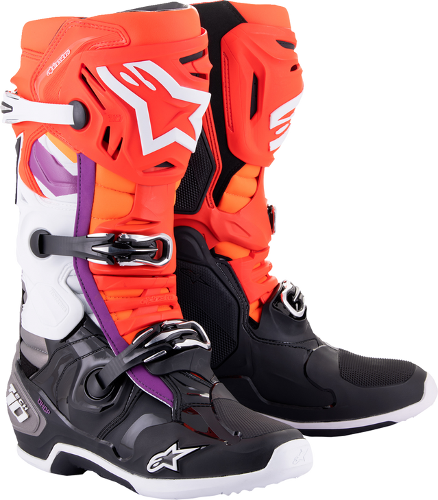 Tech 10 Boots - Black/Red/Orange/White - Us 10 2010020-1332-10