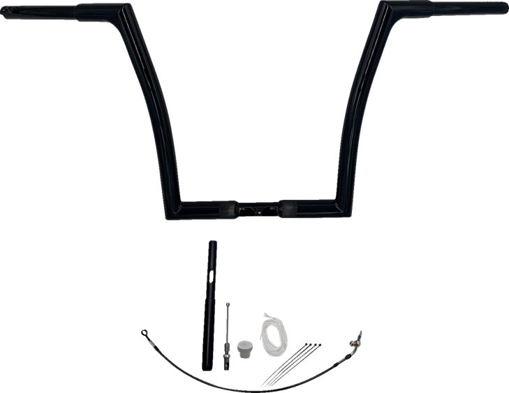 Fat Baggers Inc. 1-1/4" Ez Install Flat Top Handlebar Kit - 14" - Black 719914-B