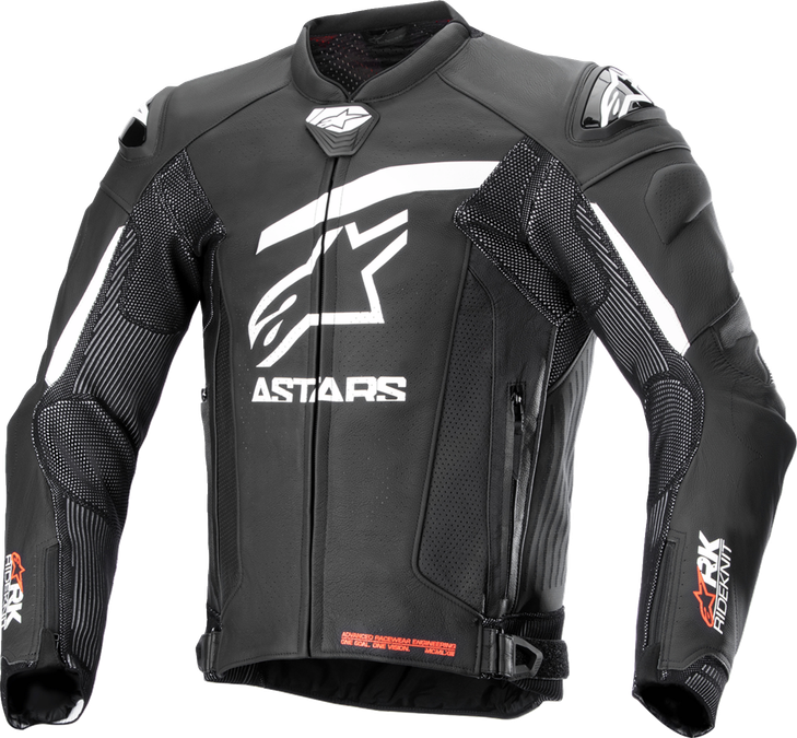 Gp Plus R V4 Rideknit Leather Jacket - Black/White - Us 44 / Eu 54 3100324-12-54