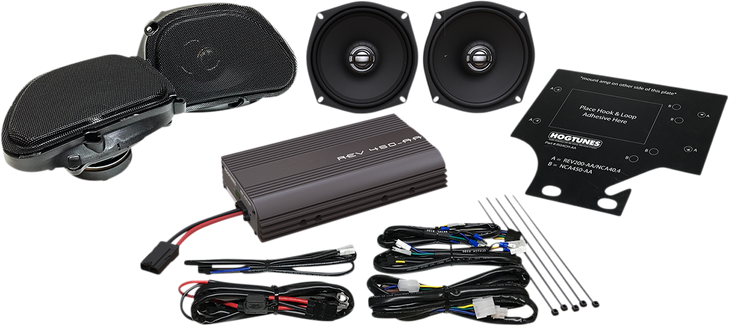Hogtunes 200W Amp/Speaker Kit - Rg Rev 450 Rgu Kit-Aa