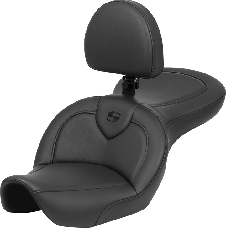 Roadsofa Seat - With Backrest - Black - Fxdwg '96-'23 896-05-187Br