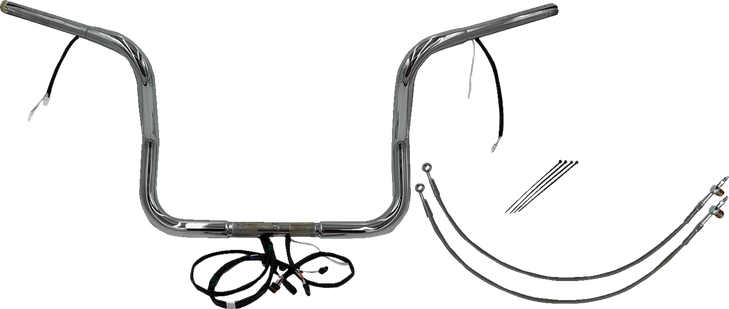 Fat Baggers Inc. Handlebar Kit - Rounded Top - 12" - Chrome 902512