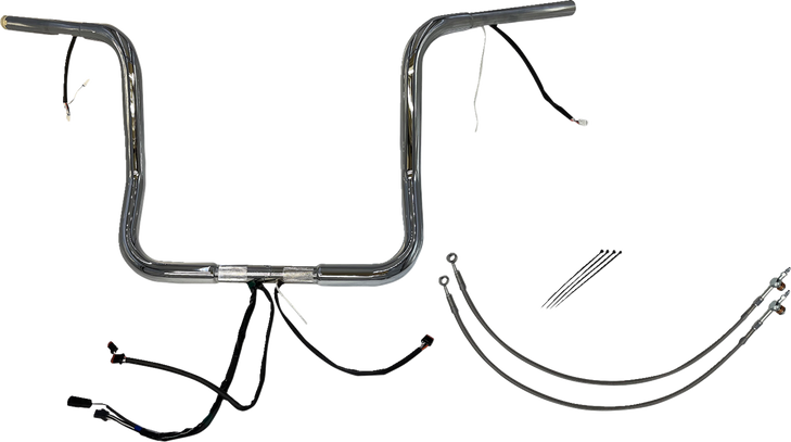 Fat Baggers Inc. Handlebar Kit - Rounded Top - 14" - Chrome 902514