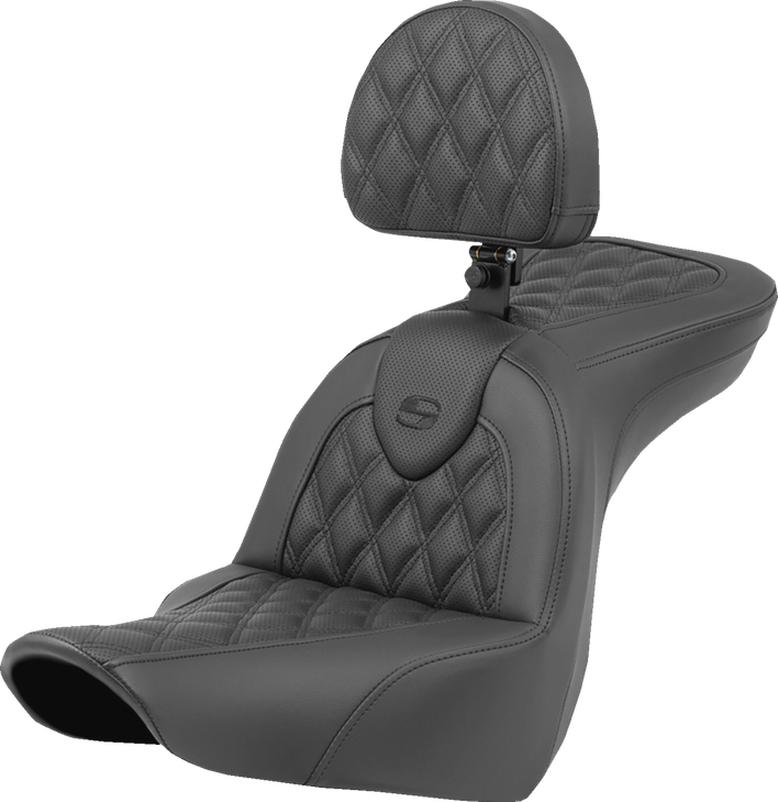 Saddlemen Roadsofa Seat - Lattice Stitch - With Backrest - Fxlr/Flsb '18-'23 818-29-182Br