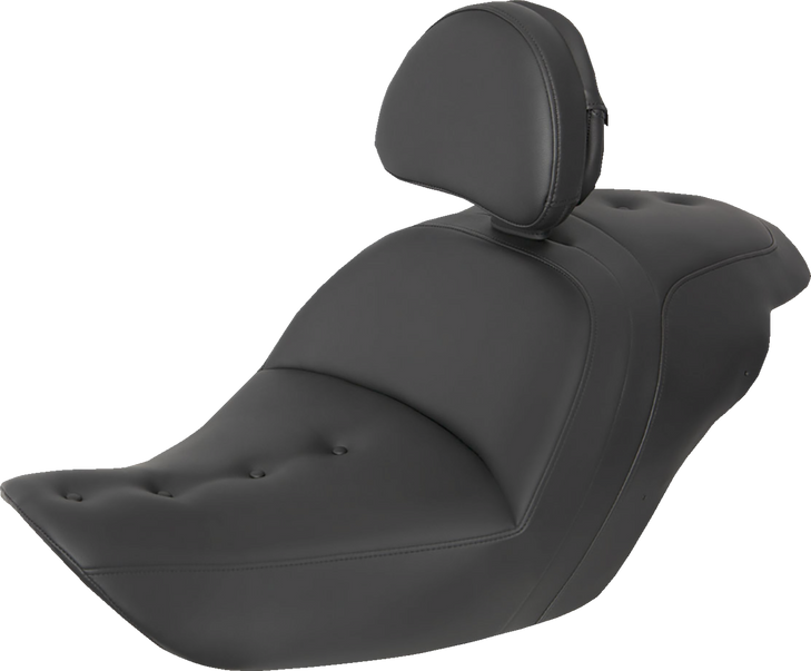 Saddlemen Roadsofa Pillow Top Seat - With Backrest - Black H23-20-181Br