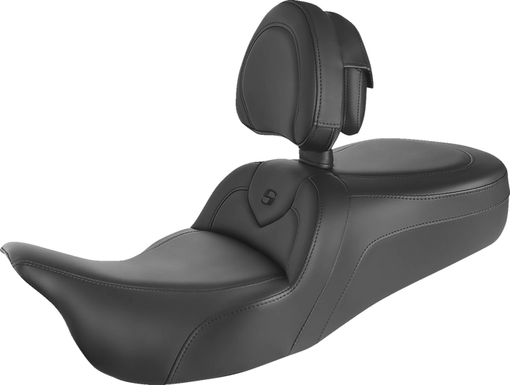 Saddlemen Roadsofa Seat - With Backrest - Black W/Black Stitching - Trikes 808-07B-187Tbr