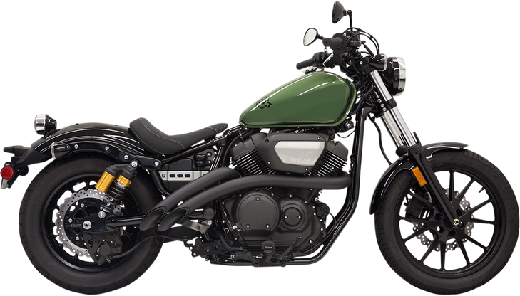 Bassani Xhaust Sweeper Exhaust - Black - Bolt 3B1F2B