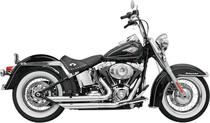 Bassani Xhaust Fireflight Exhaust - Chrome - Softail 12113B