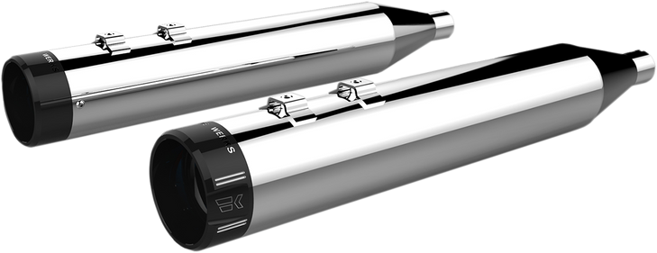 Khrome Werks 4-1/2" Hp-Plus Slip-On Mufflers - Chrome With Klassic Tip 202775