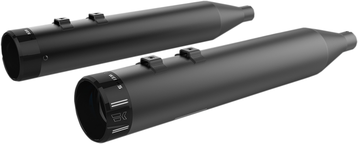 Khrome Werks 4-1/2" Hp-Plus Slip-On Mufflers - Black With Klassic Tip 202830