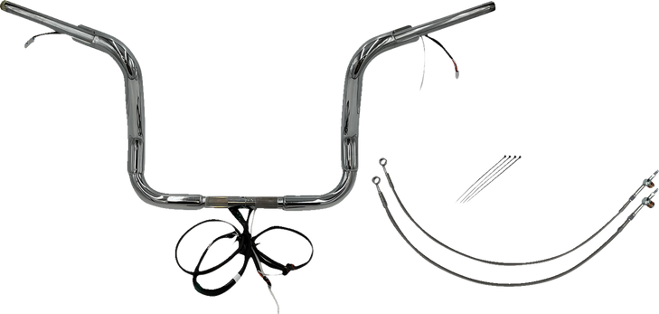 Fat Baggers Inc. Handlebar Kit - Pointed Top - 12" - Chrome 802512