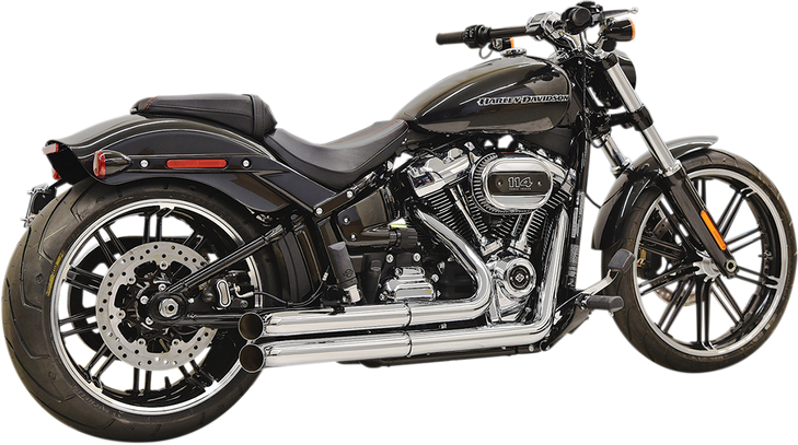 Bassani Xhaust Pro Street Exhaust - Chrome - Softail 1S34D