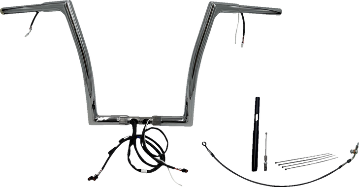 Fat Baggers Inc. Handlebar Kit - Flat Top - 14" - Chrome 712914