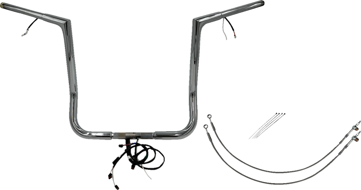 Fat Baggers Inc. Handlebar Kit - Flat Top - 16" - Chrome 701216