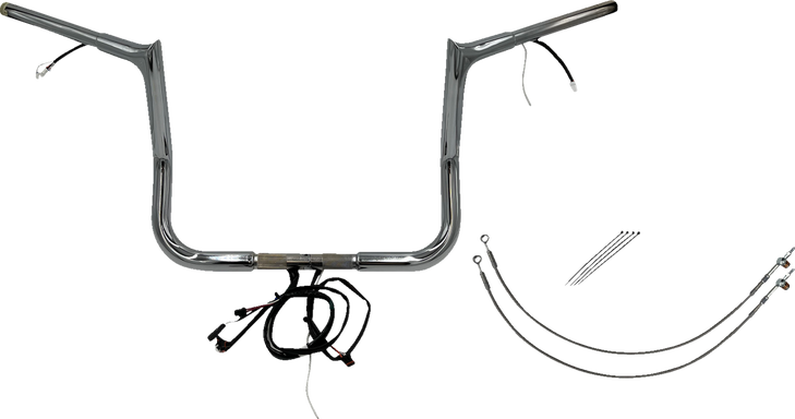 Fat Baggers Inc. Handlebar Kit - Pointed Top - 12" - Chrome 901212