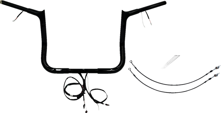 Fat Baggers Inc. Handlebar Kit - Pointed Top - 12" - Black 902212-B