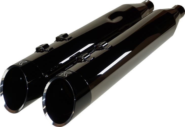 Khrome Werks 4-1/2" Hp-Plus Slip-On Mufflers - Eclipse With Edge Tip 201675