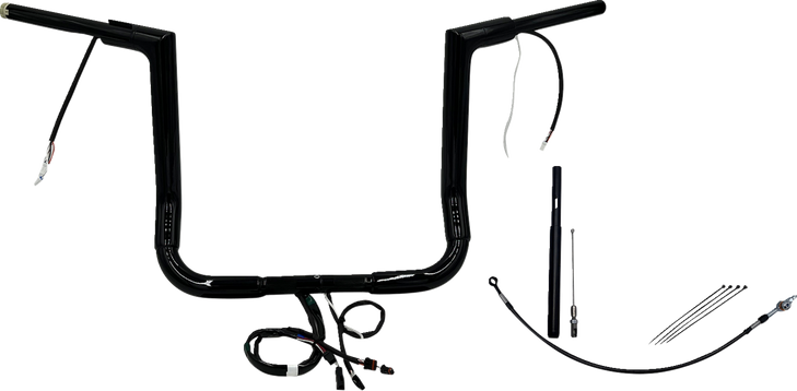 Fat Baggers Inc. Handlebar Kit - Flat Top - 14" - Black 612014-B