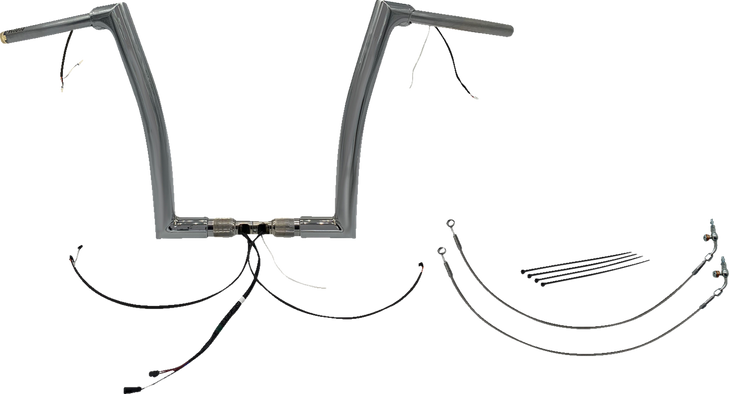 Fat Baggers Inc. Handlebar Kit - Flat Top - 14" - Chrome 601314