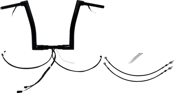 Fat Baggers Inc. Handlebar Kit - Flat Top - 14" - Black 601314-B