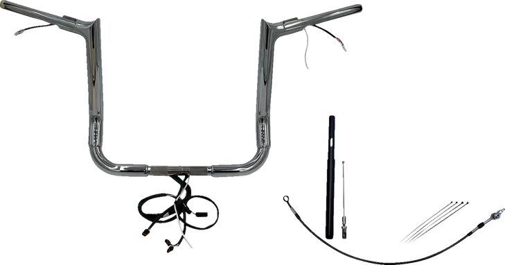 Fat Baggers Inc. Handlebar Kit - Pointed Top - 14" - Chrome 812014