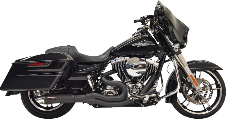 Bassani Xhaust 2:1 Exhaust - Hotrod - Black 1F67B