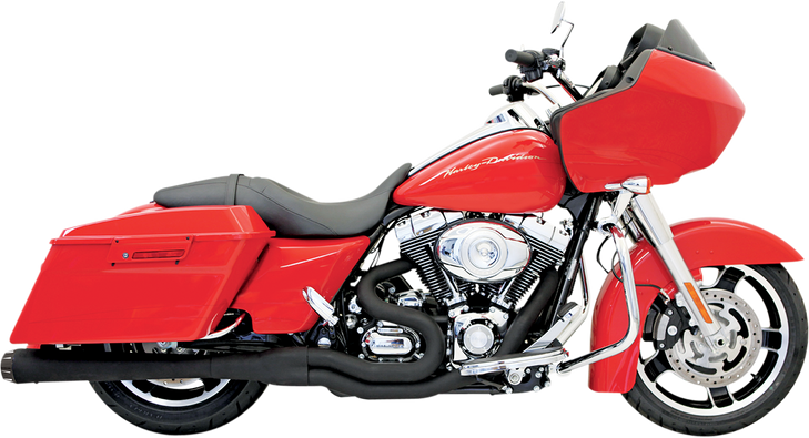 Bassani Xhaust Megapower 2:1 Exhaust - 1-3/4" To 1-7/8" To 2" - Black Flh-767B