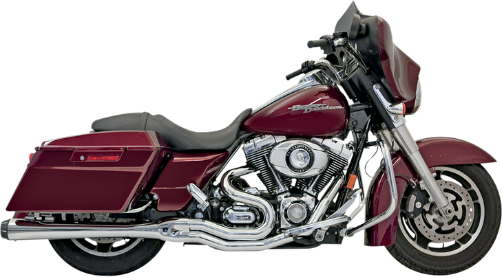 Bassani Xhaust Megapower 2:1 Exhaust - 1-3/4" To 1-7/8" To 2" - Chrome Flh-767