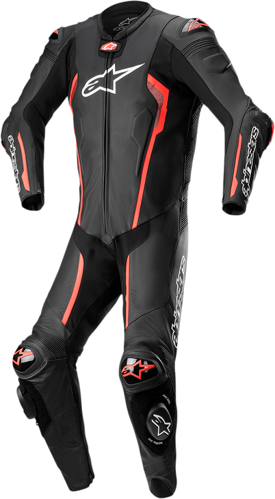 Missile V2 1-Piece Leather Suit - Black/Red Fluorescent - Us 46 / Eu 56 3150122-1030-56