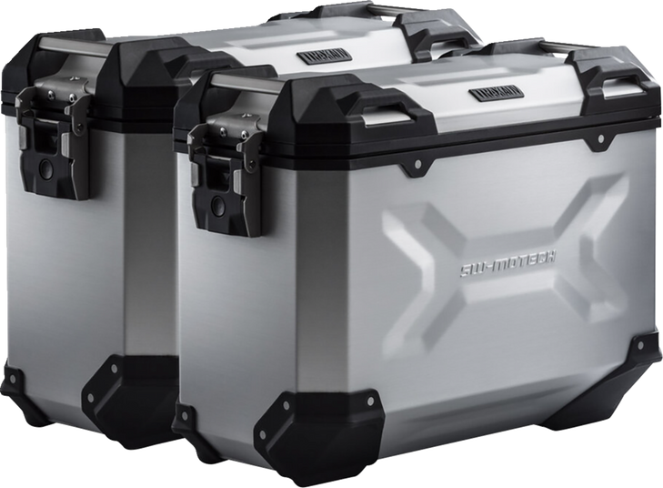 Sw-Motech Trax Adv Aluminum Case System - Silver - Suzuki V-Strom 650 '16-'24 Kft.05.876.70001/S