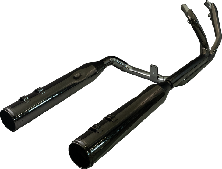 2-Into-2 Dominator Exhaust System With 4-1/2" Mufflers - Eclipse With Race Tip - Twin Cam 201150