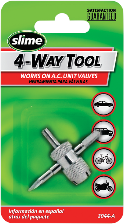 Slime Tire Valve Tool - 4-Way 2044-A