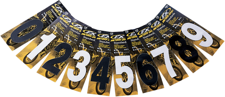 Factory Effex Fx Number 4 - White - 8" 02-4484