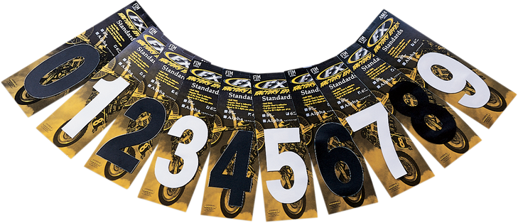 Factory Effex Fx Number 8 - White - 8" 02-4488