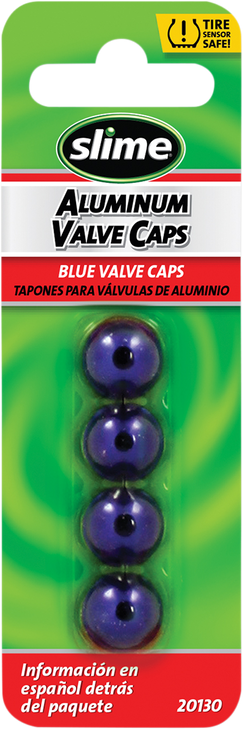 Slime Valve Stem Caps - Blue - 4 Pack 20130